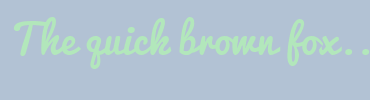 Image with Font Color B2E7BB and Background Color B2C2D4